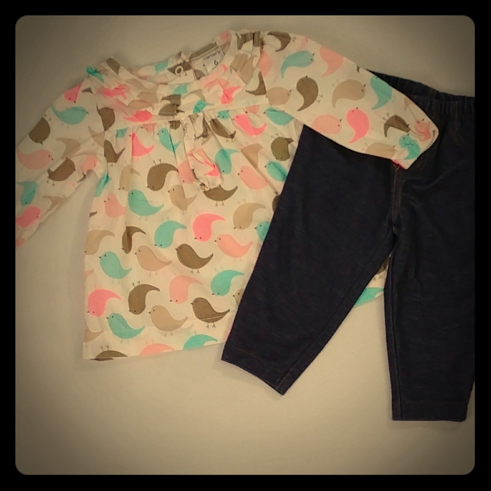 Carter's 2pc Blouse and Pant Set Girls 6m